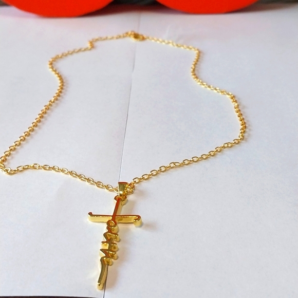 Beautiful gold color spiritual Faith necklace woman and children - Picture 3 of 3